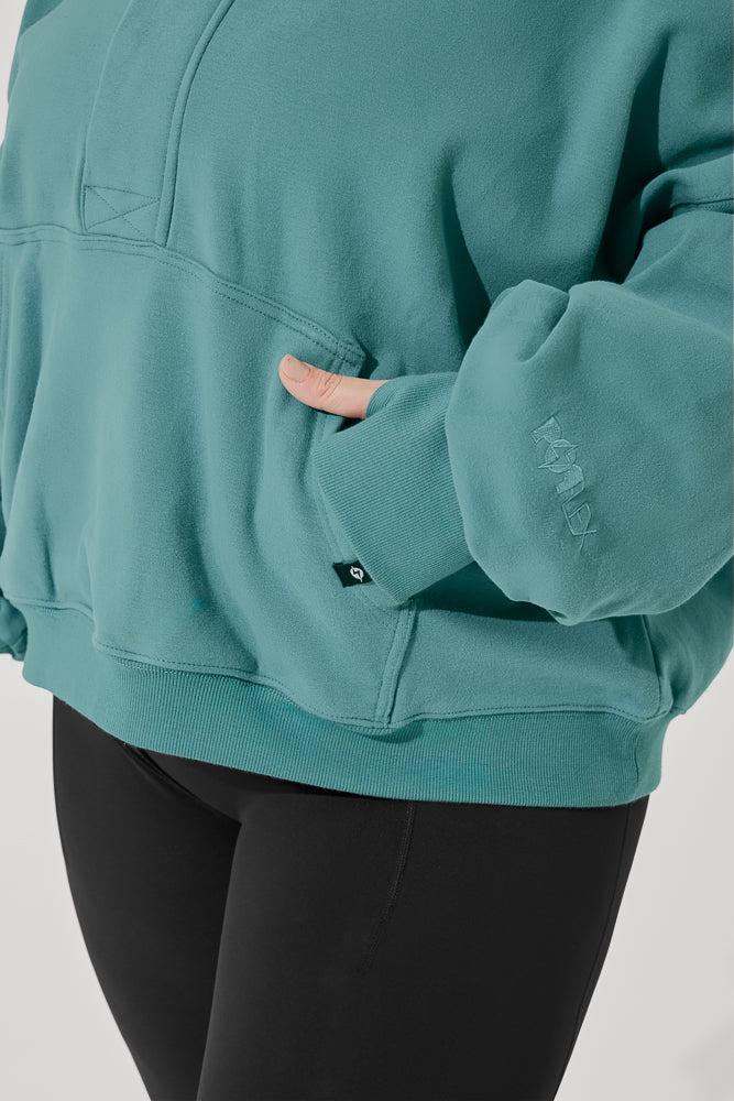 Ooey Gooey Half Zip Sweater - Almond Milk Product Image