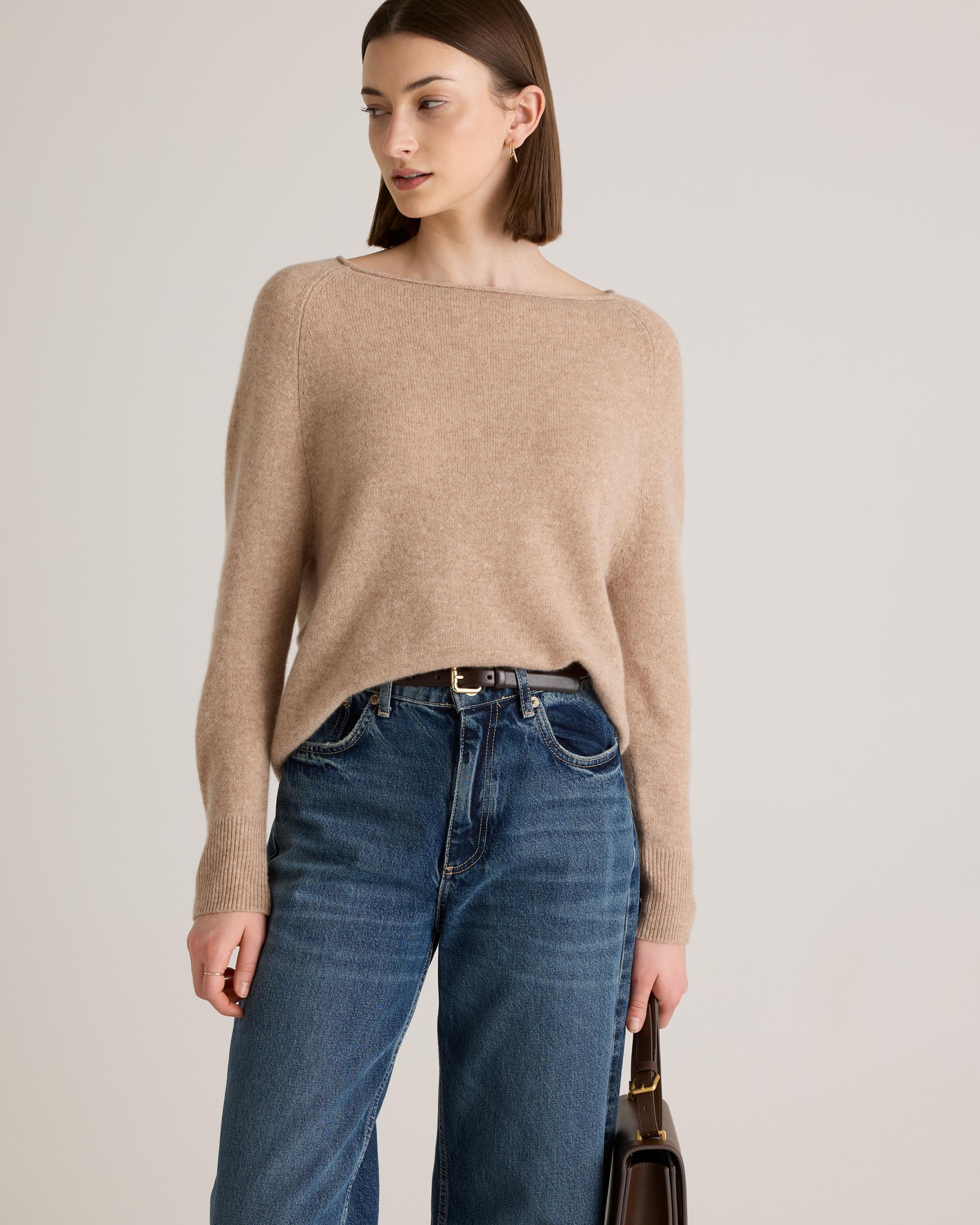 Quince | Women's Mongolian Cashmere Boatneck Sweater Product Image