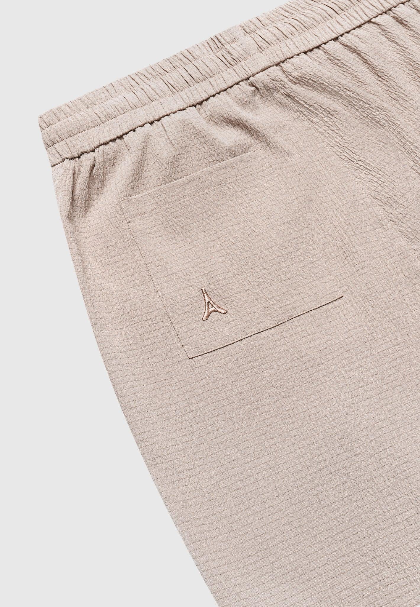 Seersucker Shorts - Taupe Male Product Image