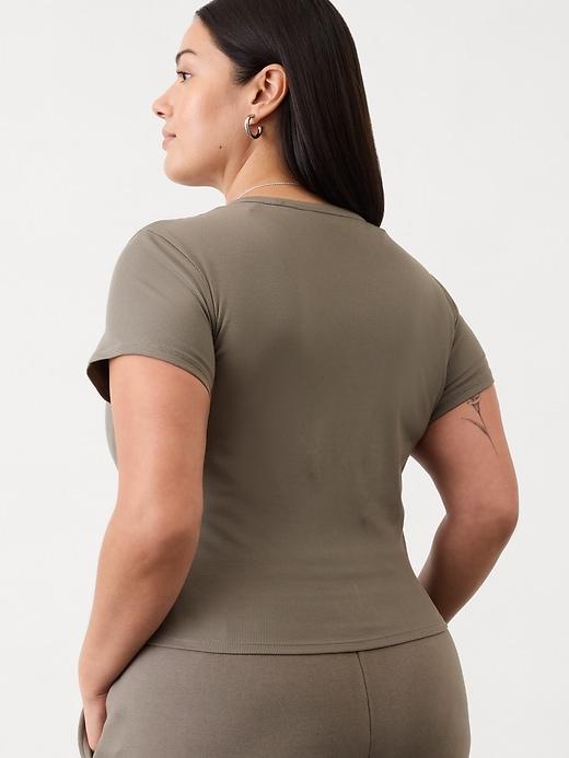 Signature Rib Crop Tee Product Image