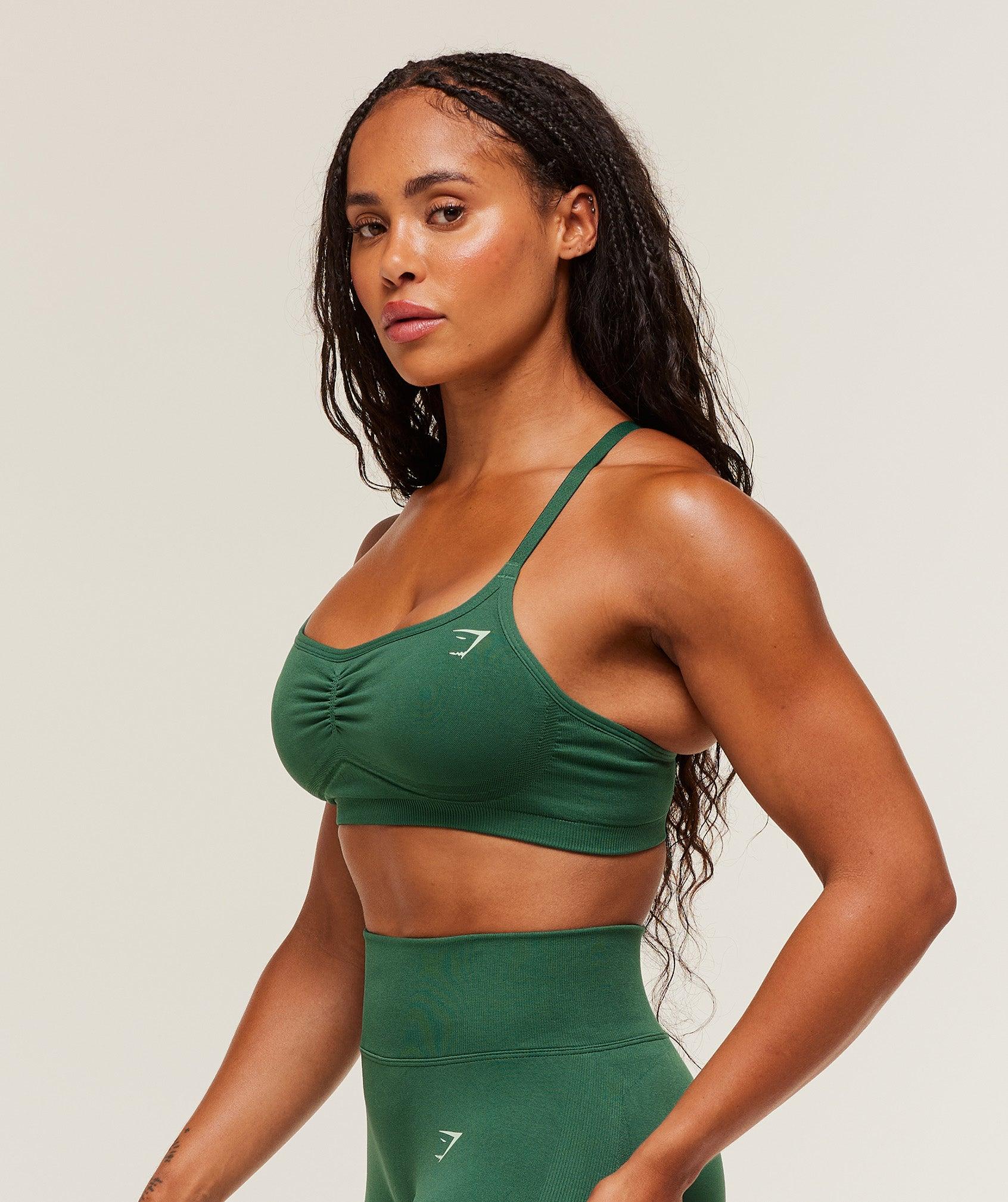 Gymshark Lift Seamless Sports Bra - Lift Green/Lift Green Marl Female Product Image
