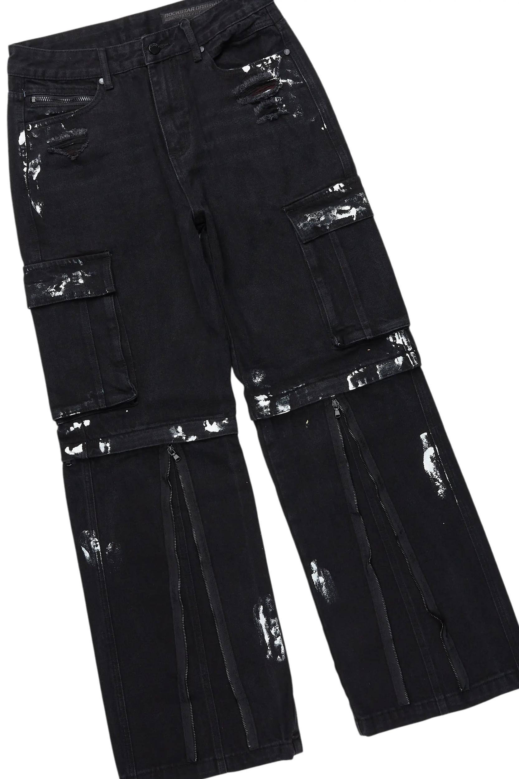 Brookwood Black Hoodie/Baggy Fit Jean Bundle Male Product Image