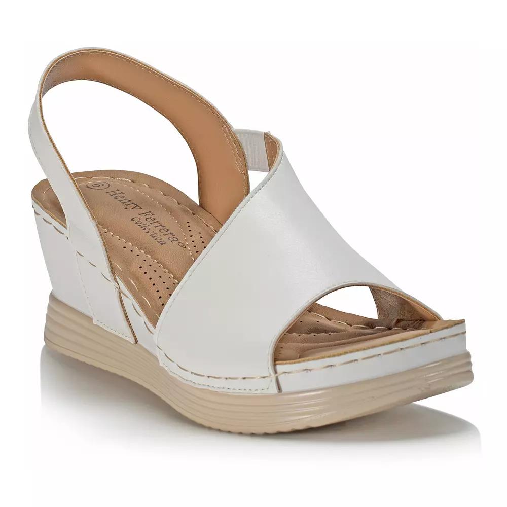 Henry Ferrera Comfort 70 Women's Wedge Sandals, Size: 11, White Product Image
