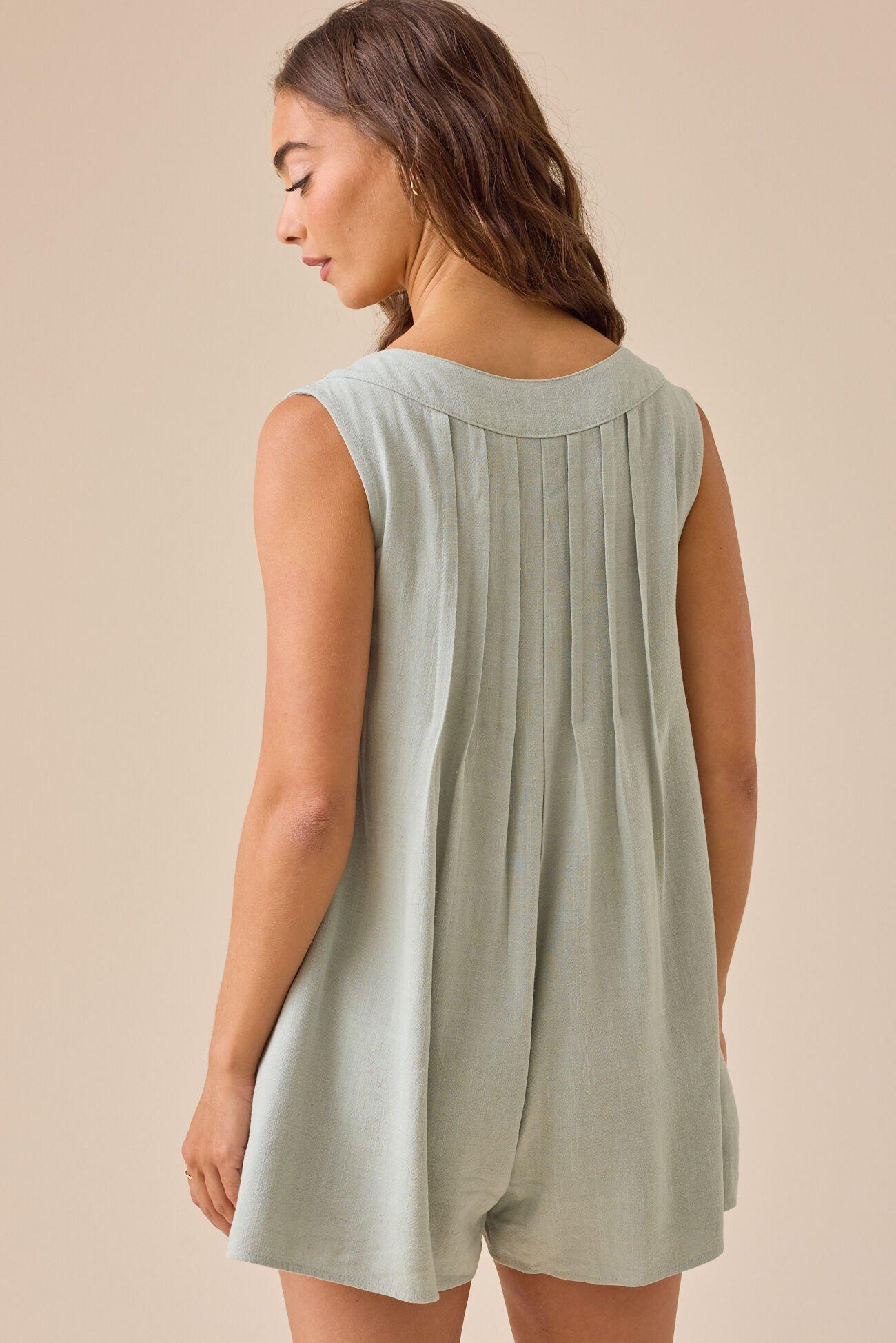 Evie Linen Romper Product Image