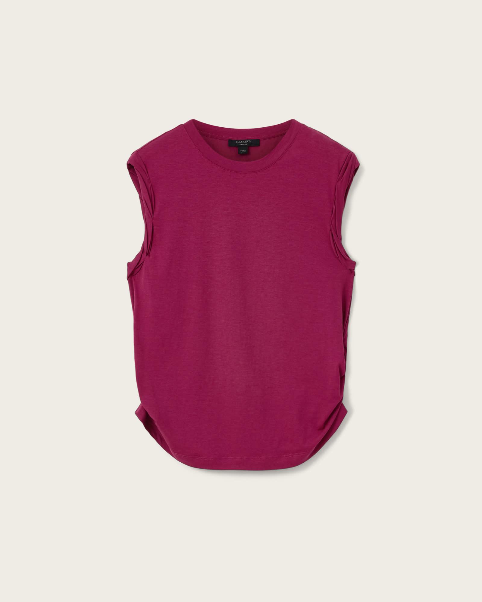 West Sleeveless Tank Top POP RASPBERRY PINK | ALLSAINTS US Product Image