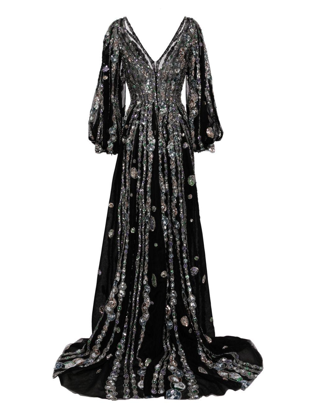 beaded tulle gown Product Image