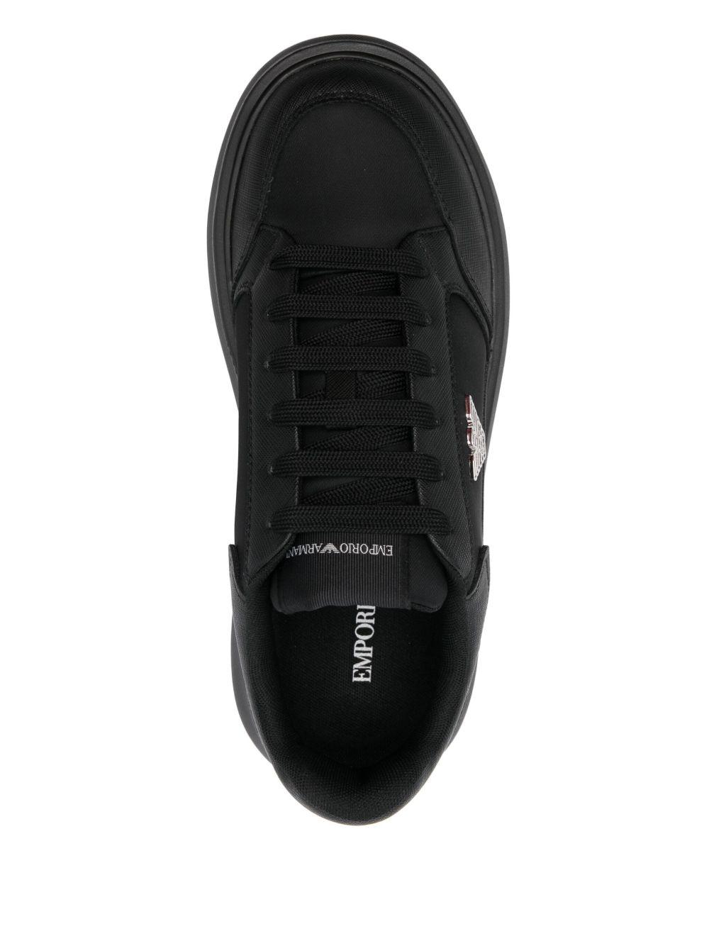 panelled lace-up sneakers Product Image