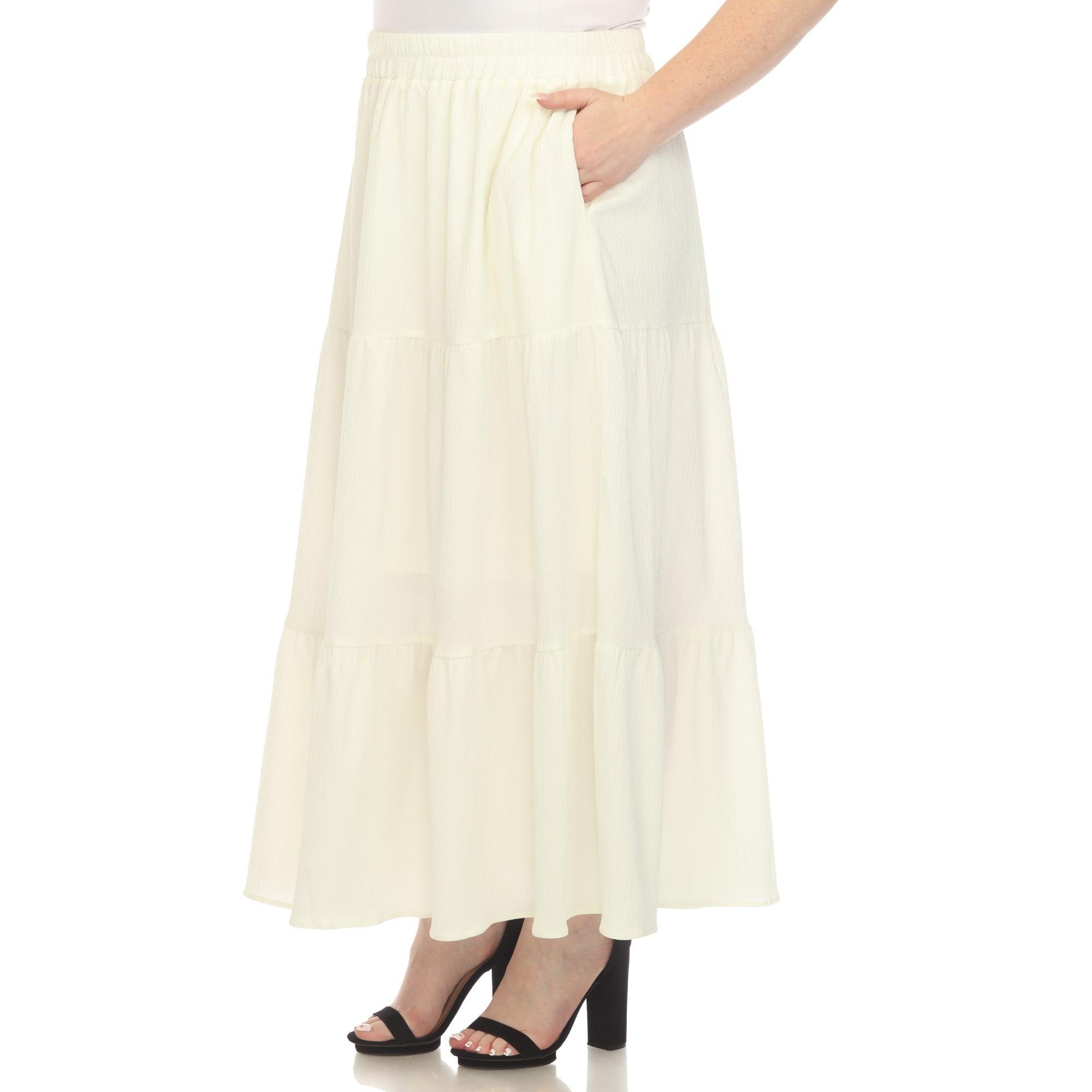 Pleated Tiered Maxi Skirt - Plus Product Image