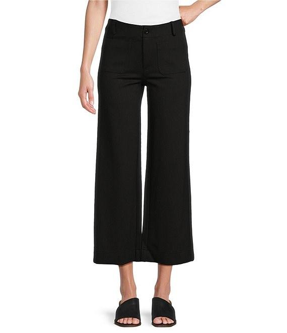 APNY Ponte High Rise Wide Leg Cropped Pants Product Image
