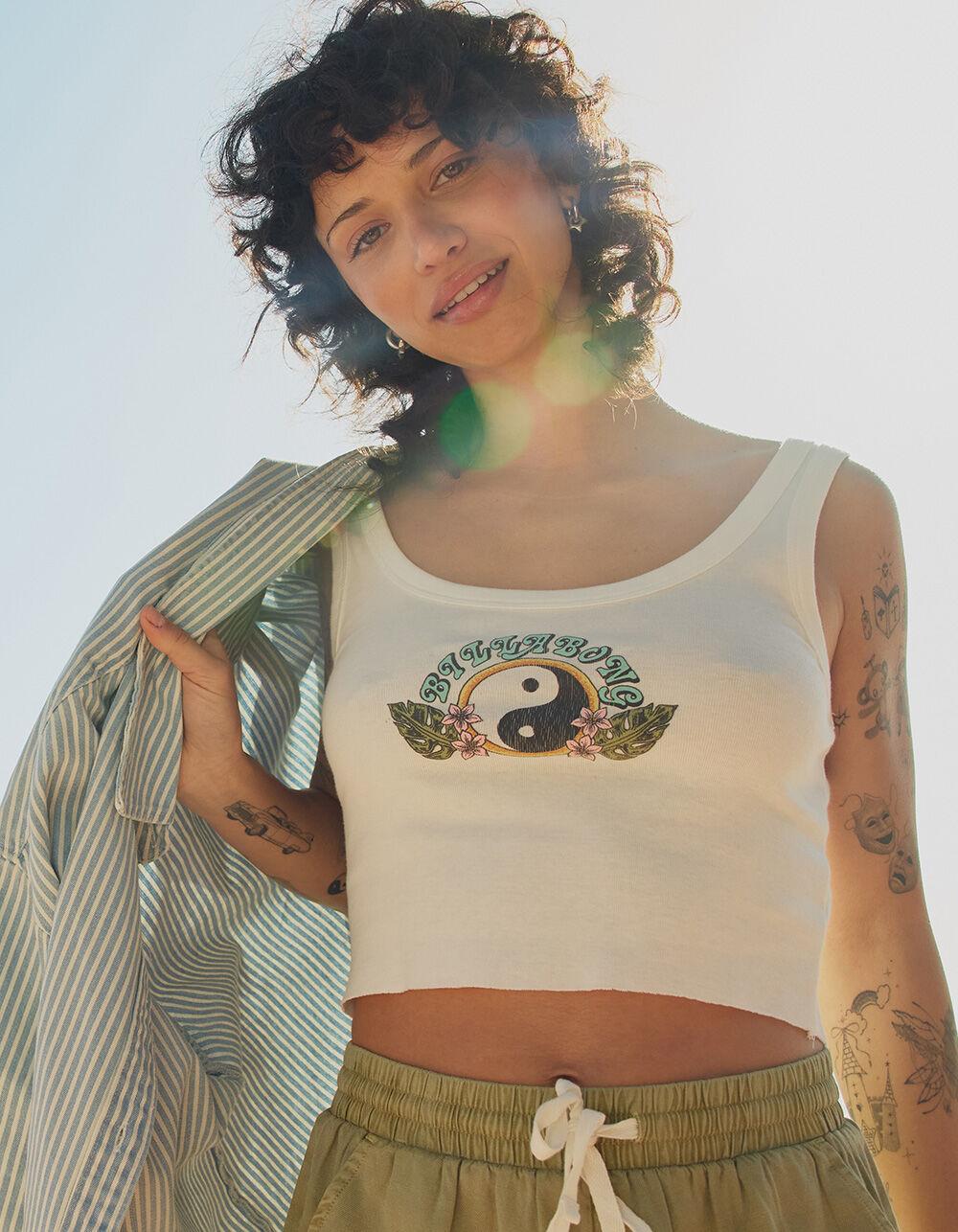 BILLABONG Balance Tropical Womens Tank Top - WHITE Product Image