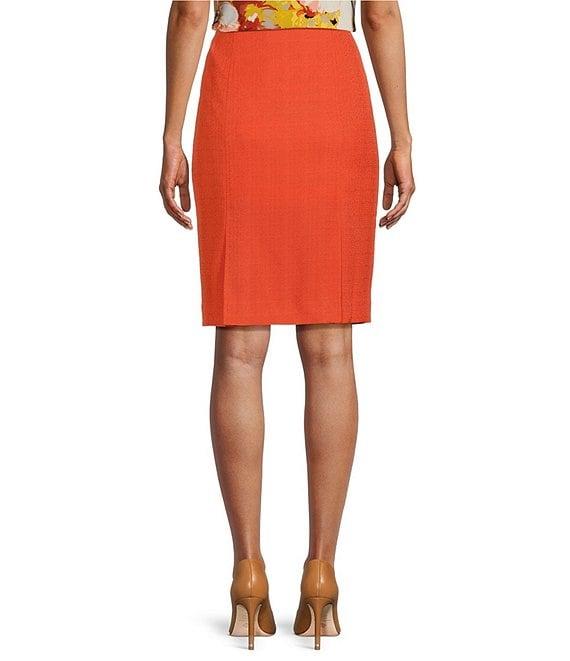 Kasper Textured Side Zip Coordinating Pencil Skirt Product Image