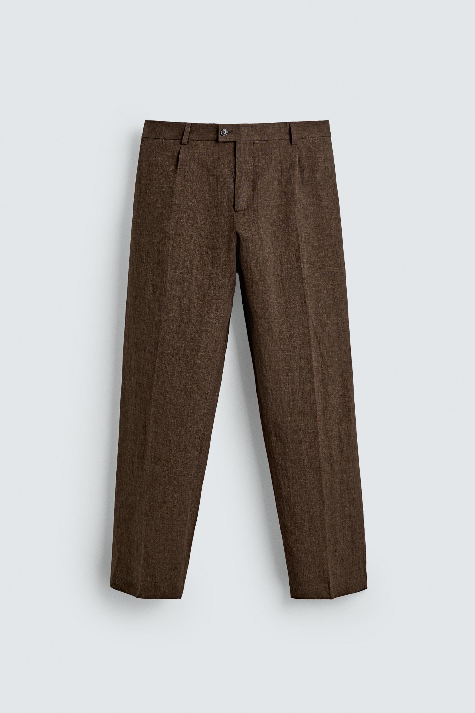 REGULAR FIT 100% LINEN SUIT PANTS Product Image