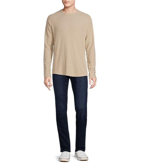 Premium Denim Slim Fit Medium Dark Wash Stretch Jeans Product Image