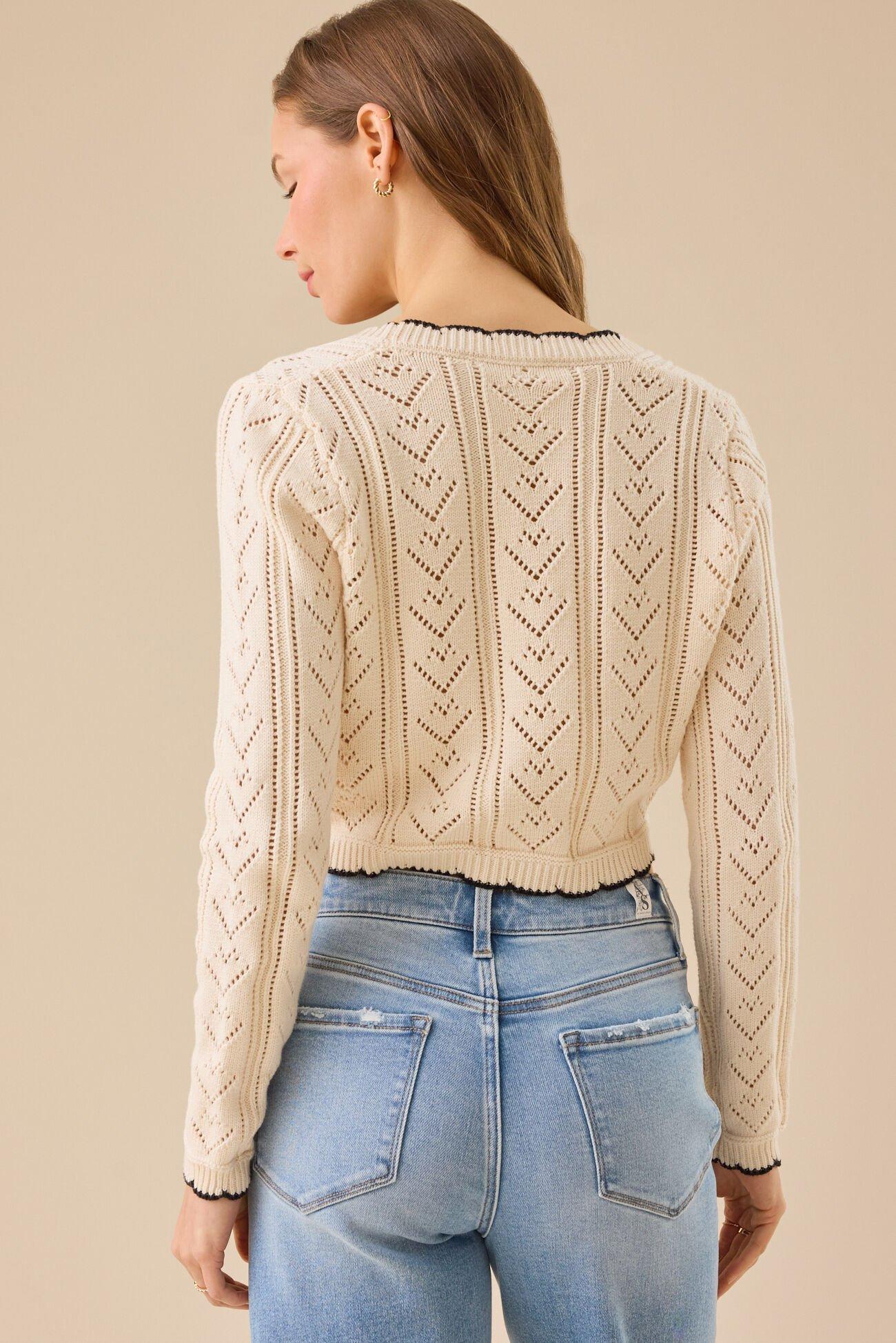 Cece Delicate Bow Cardigan Product Image