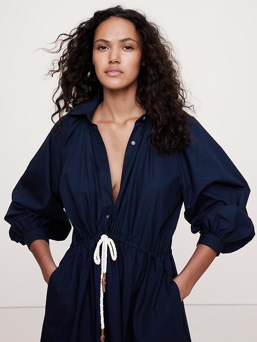Cotton Poplin Midi Shirtdress Product Image