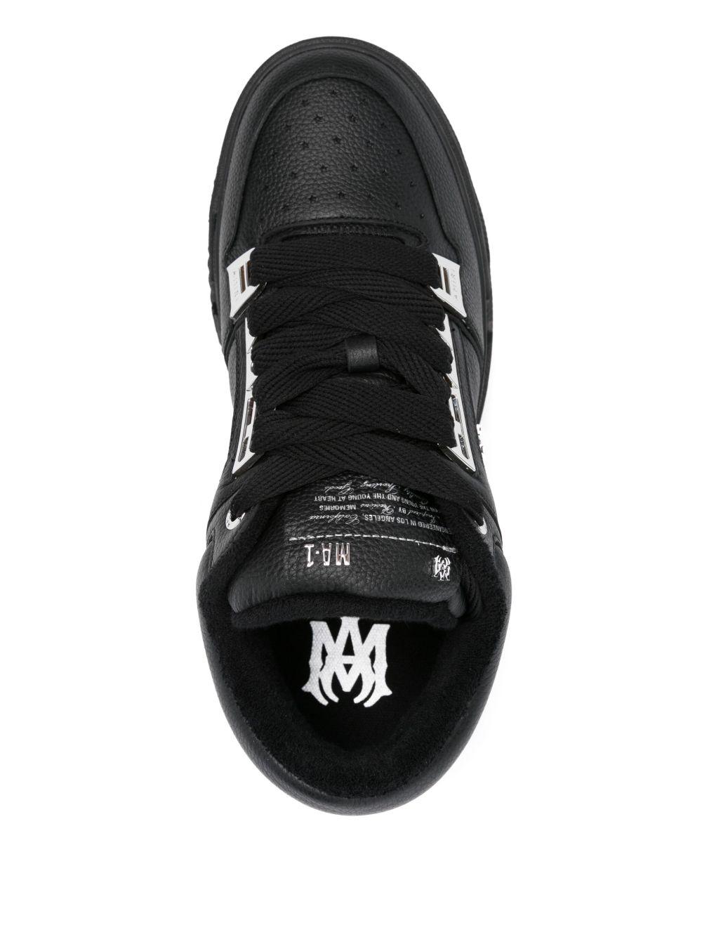 logo-embellished leather sneakers Product Image