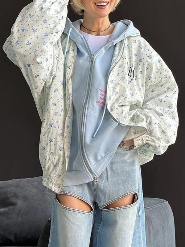 Fresh Floral Print Jacket Product Image