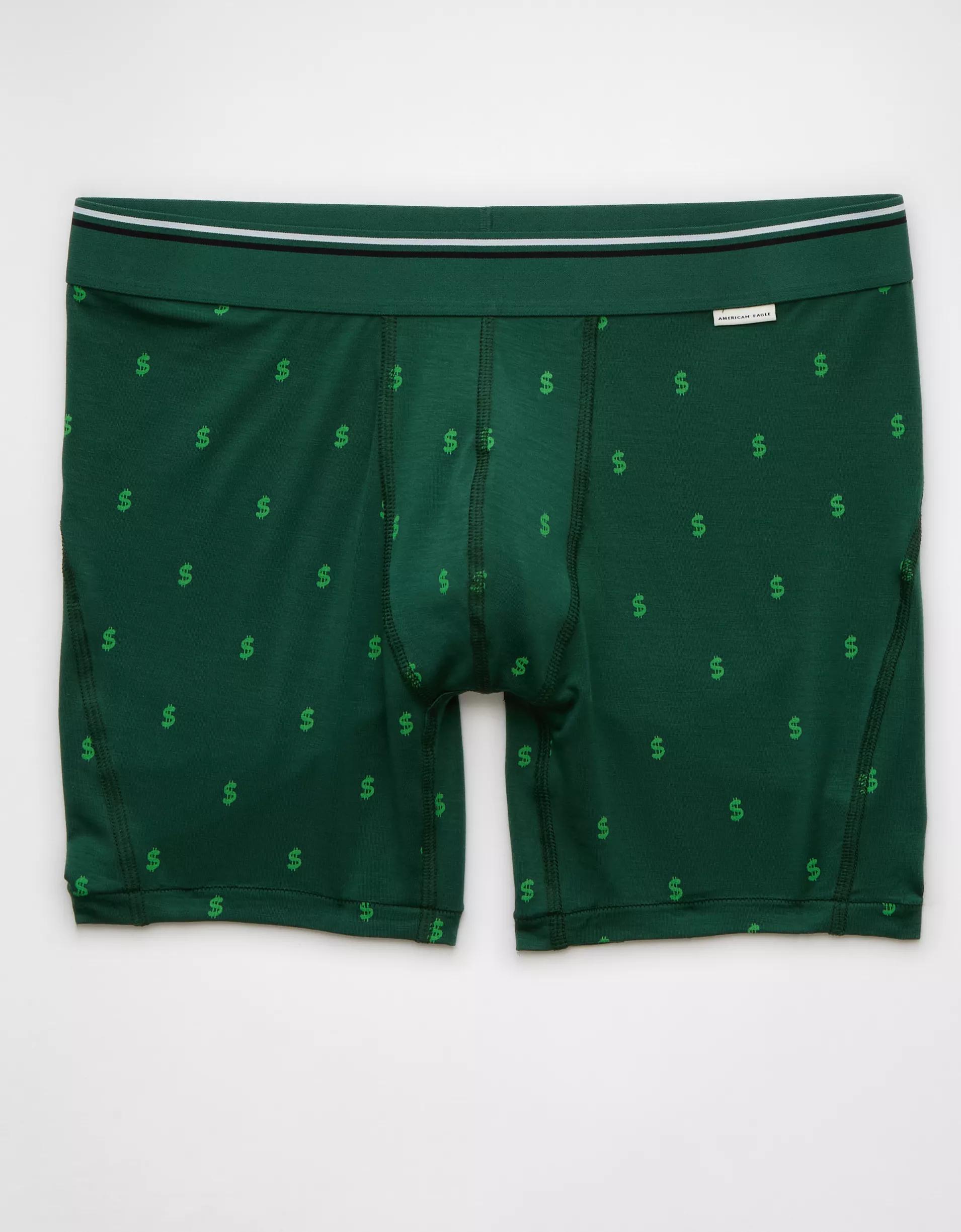 AEO Men's Tiny Dollar Signs 6" Ultra Soft Boxer Brief Product Image