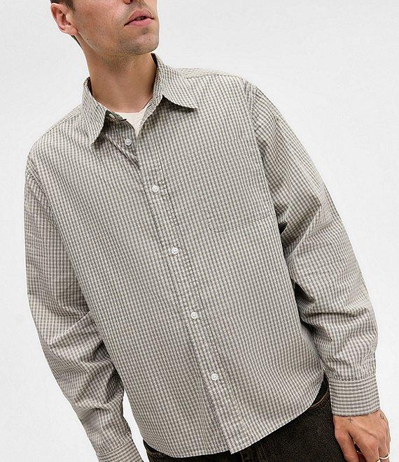 BDG Urban Outfitters Plaid Long-Sleeve Poplin Shirt Product Image