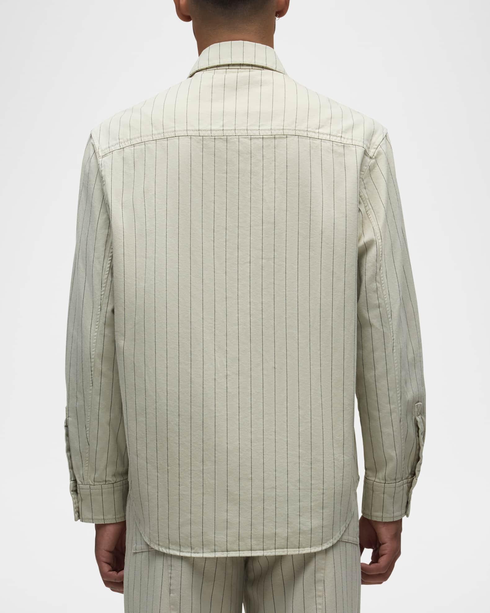 Men's Stripe Long Sleeve Shirt Product Image