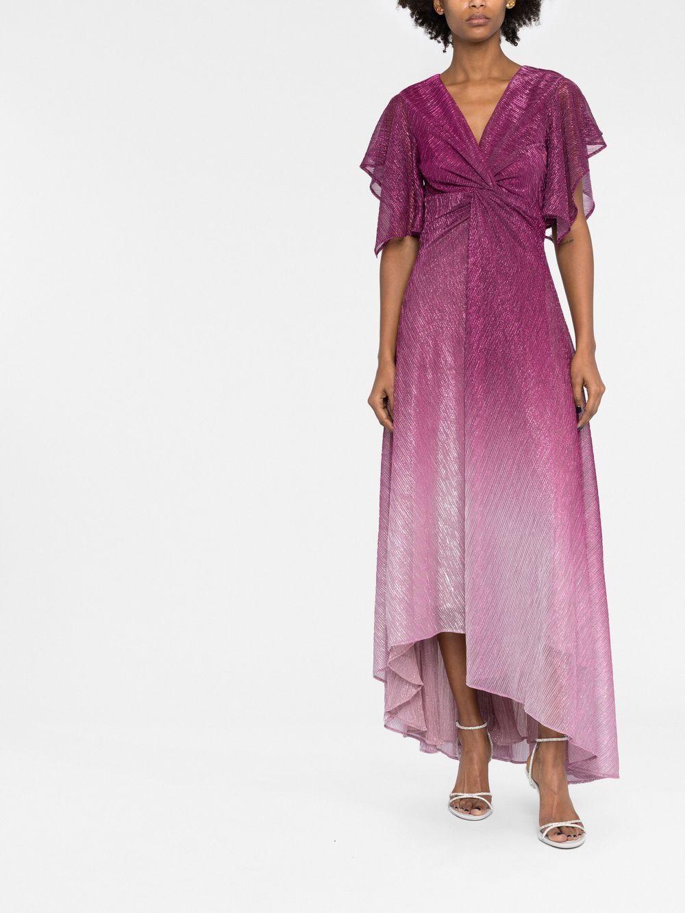 metallic-effect asymmetric midi dress Product Image