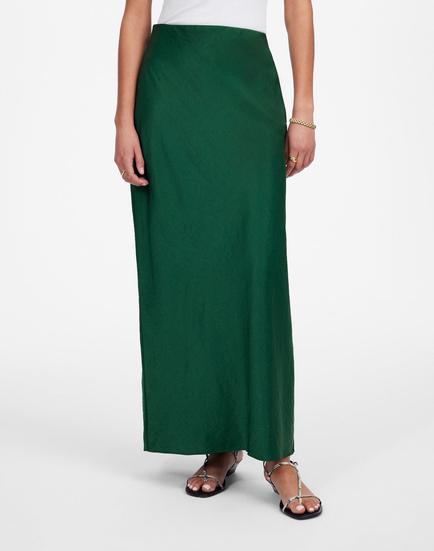 Satin Maxi Slip Skirt Product Image