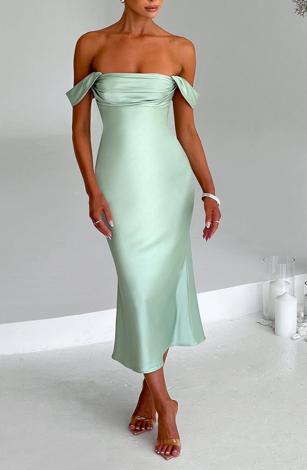 Jennifer Midi Dress - Mint Product Image