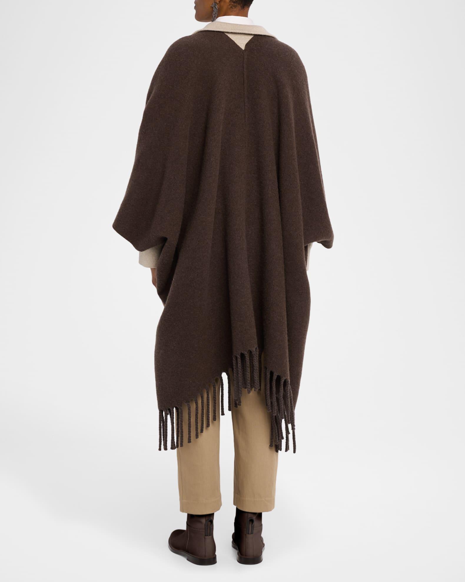 Reversible Cashmere Poncho Product Image