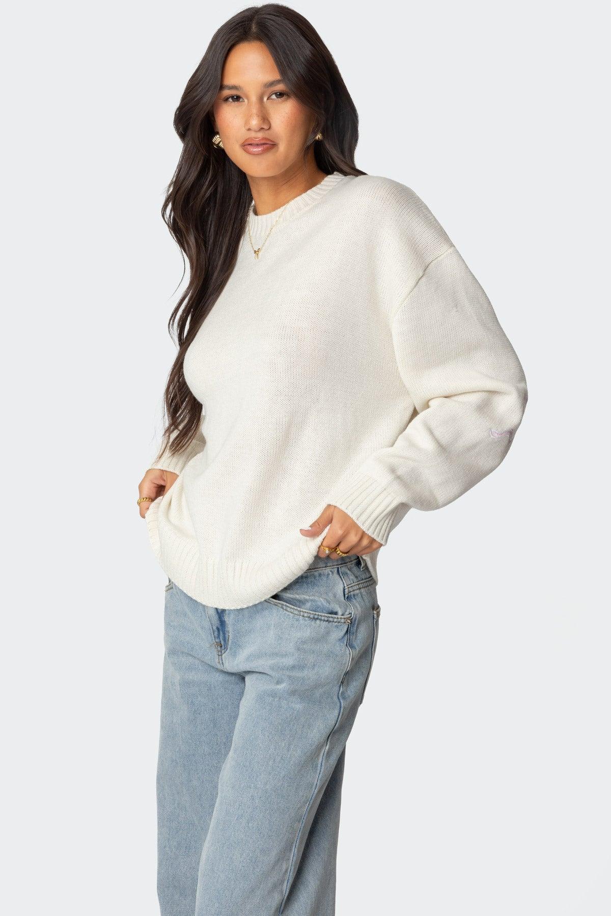 Rutie Bow Patch Sweater Product Image