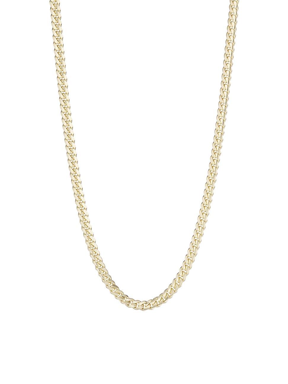 Solid 14K Gold Cuban Chain Necklace Product Image