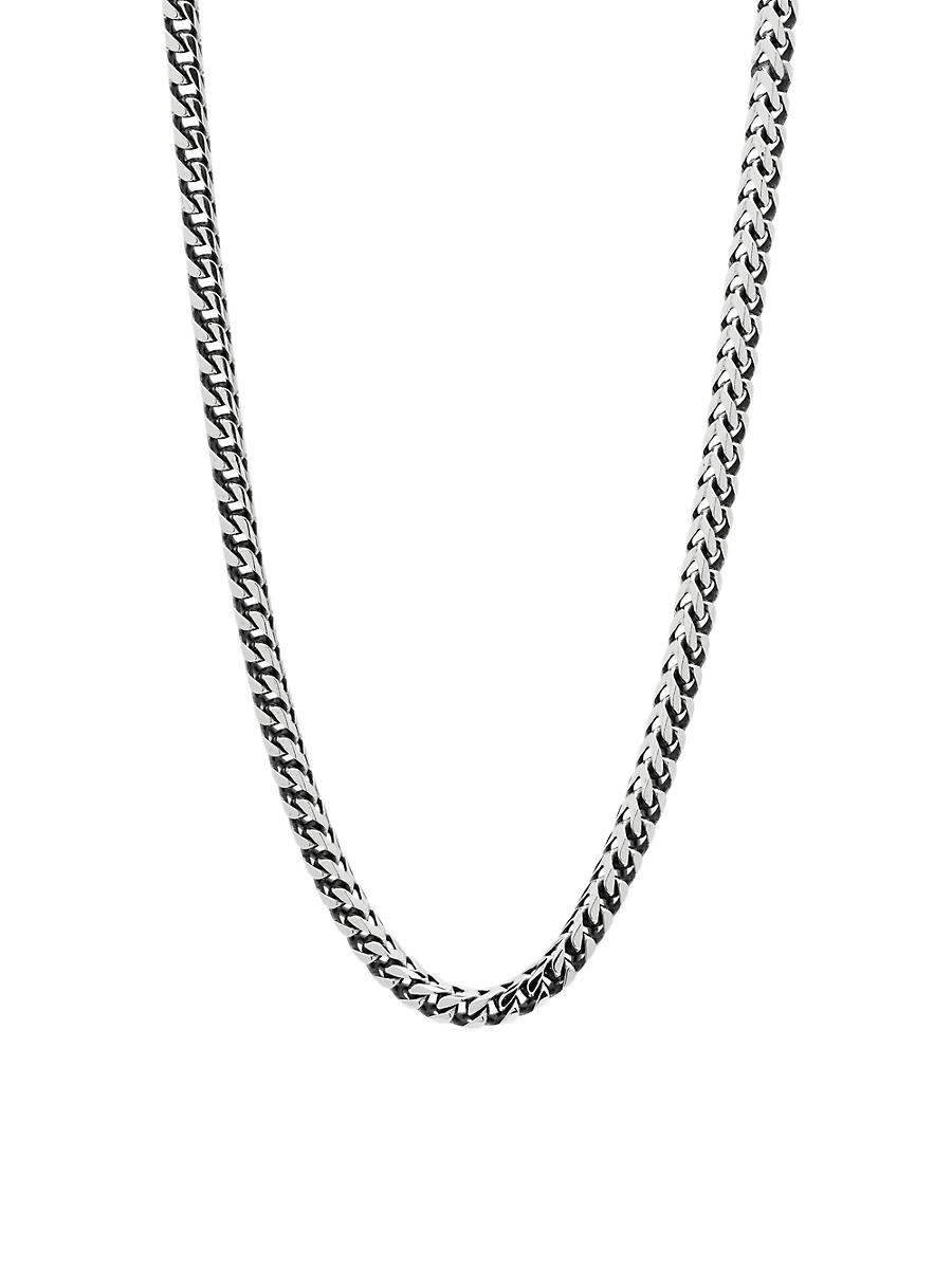 Womens Sterling Silver Curb Chain Necklace Product Image