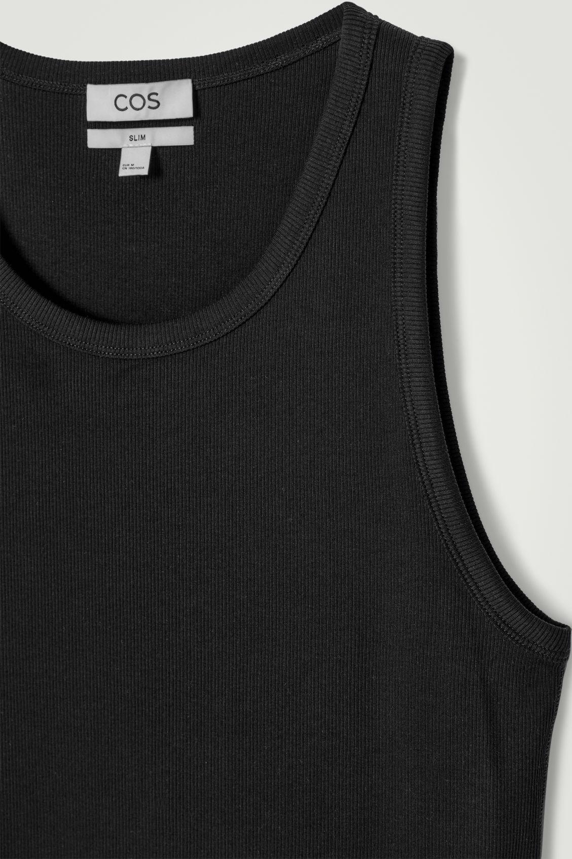 SLIM RIBBED COTTON TANK TOP Product Image