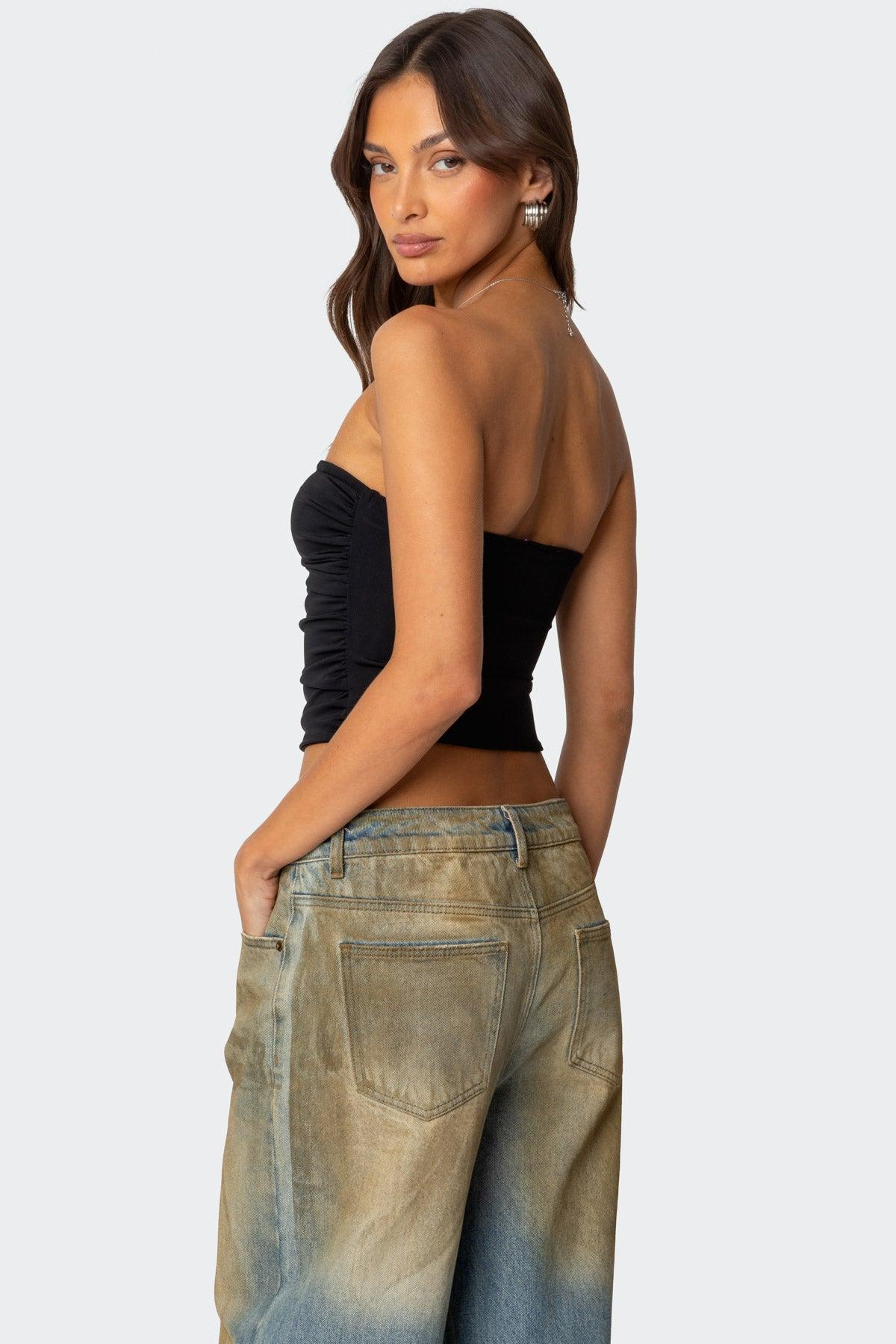 Ariella Cut Out Strapless Top Product Image