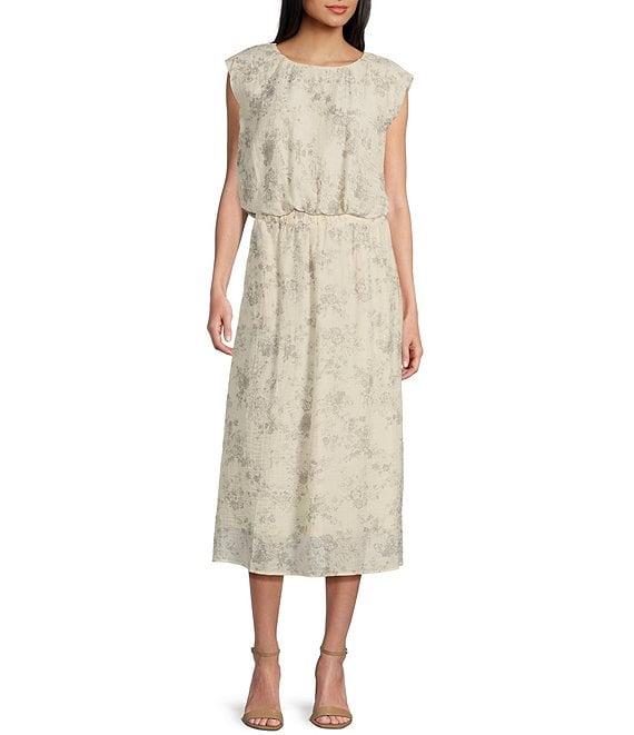 Blu Pepper Coordinating Floral Print Midi Skirt Product Image