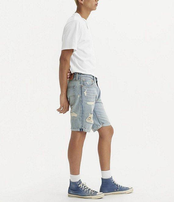 Levi's® 412 Slim Fit 9#double; Inseam Distressed Shorts Product Image