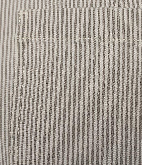 Dear John Audrey Striped Stretch Twill High Rise Wide Leg Cropped Jeans Product Image