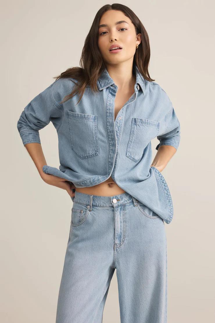 All Day Denim Jacket- Light Vintage Indigo Product Image