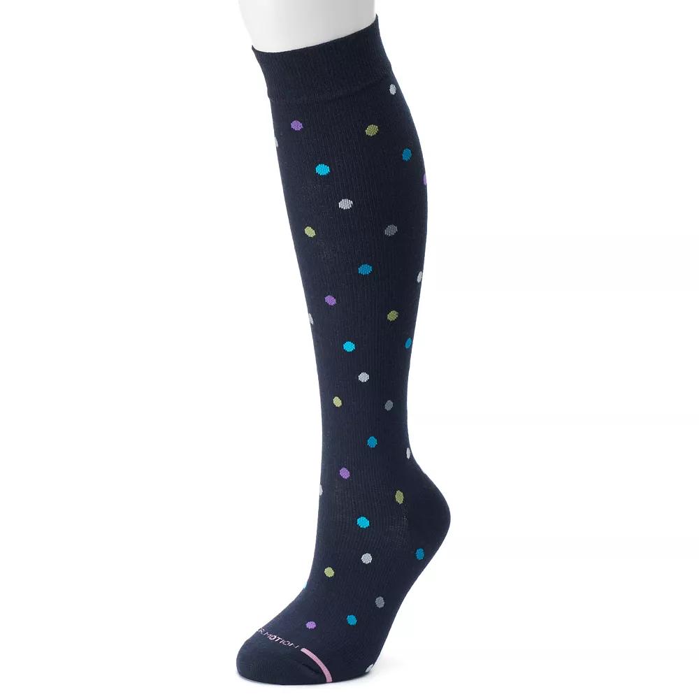 Dr. Motion Dotted Compression Knee-High Socks, Women's,  Product Image