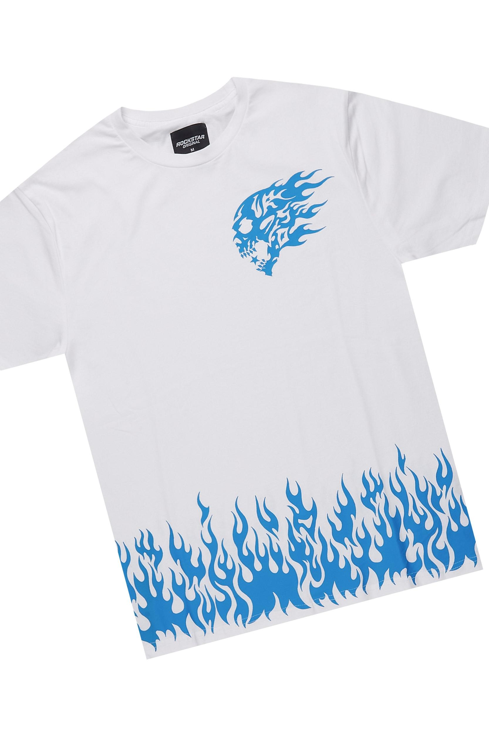 Bubble White/Blue T-Shirt/Super Stacked Flare Jean Bundle Male Product Image