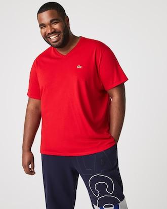 Lightweight Cotton Pima V Neck T-shirt Product Image