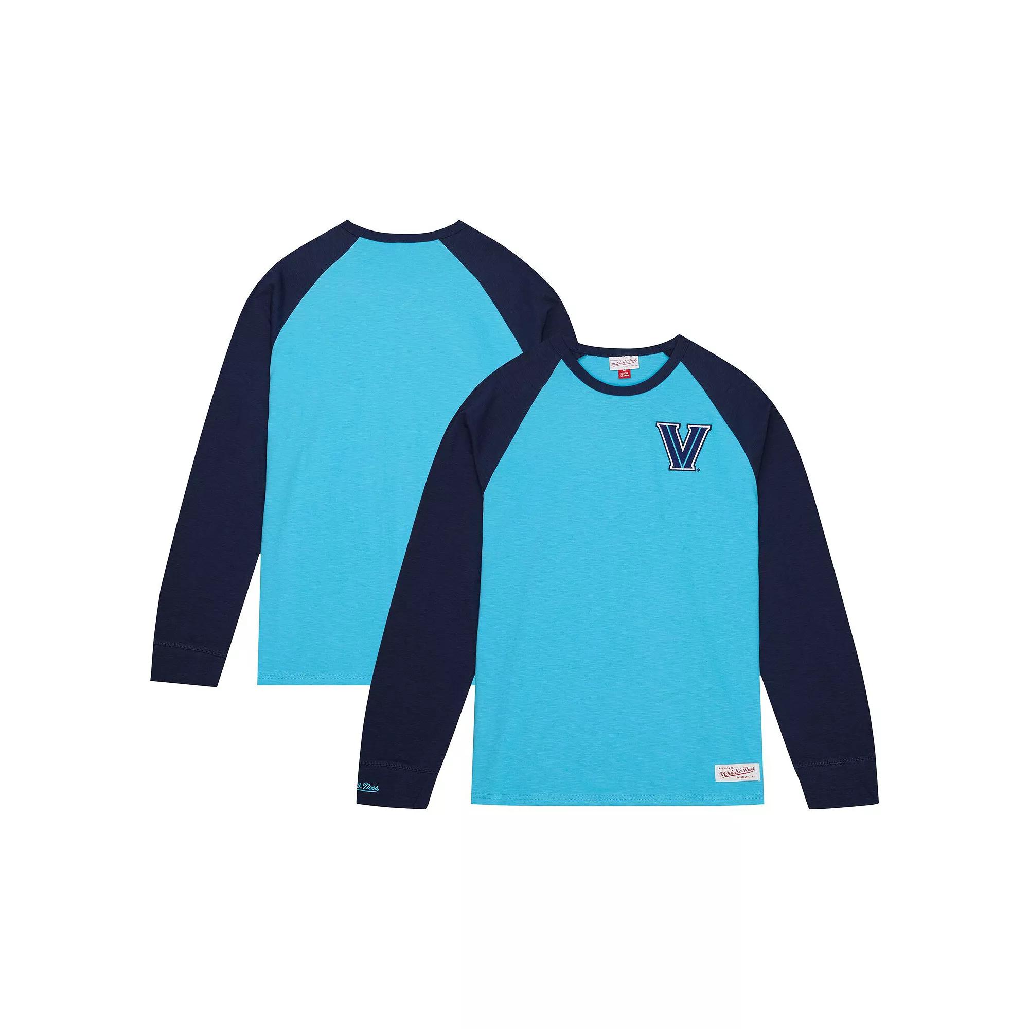Men's Mitchell & Ness Light Blue Villanova Wildcats Legendary Slub Raglan Long Sleeve T-Shirt,  Product Image