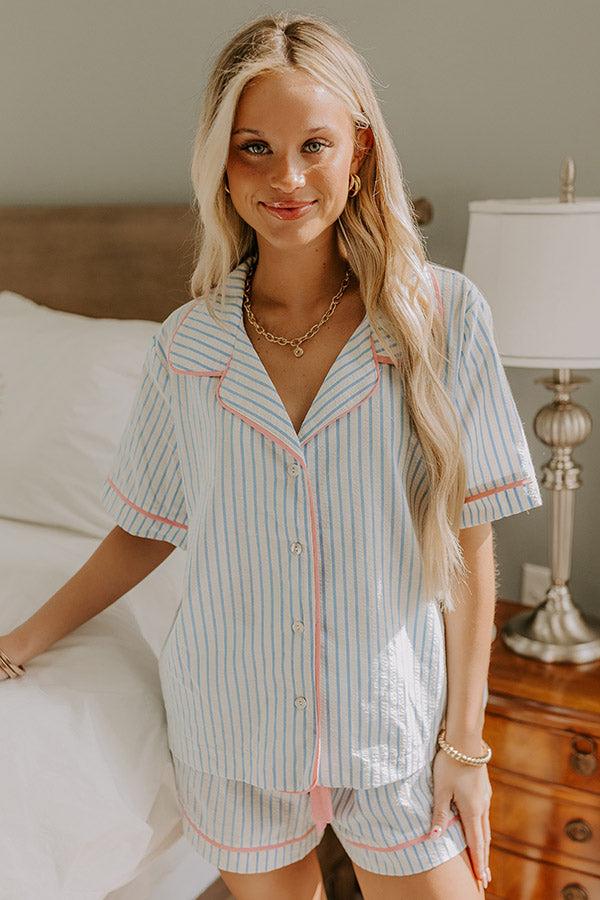 Lakeside Bliss Stripe Pajama Top Product Image