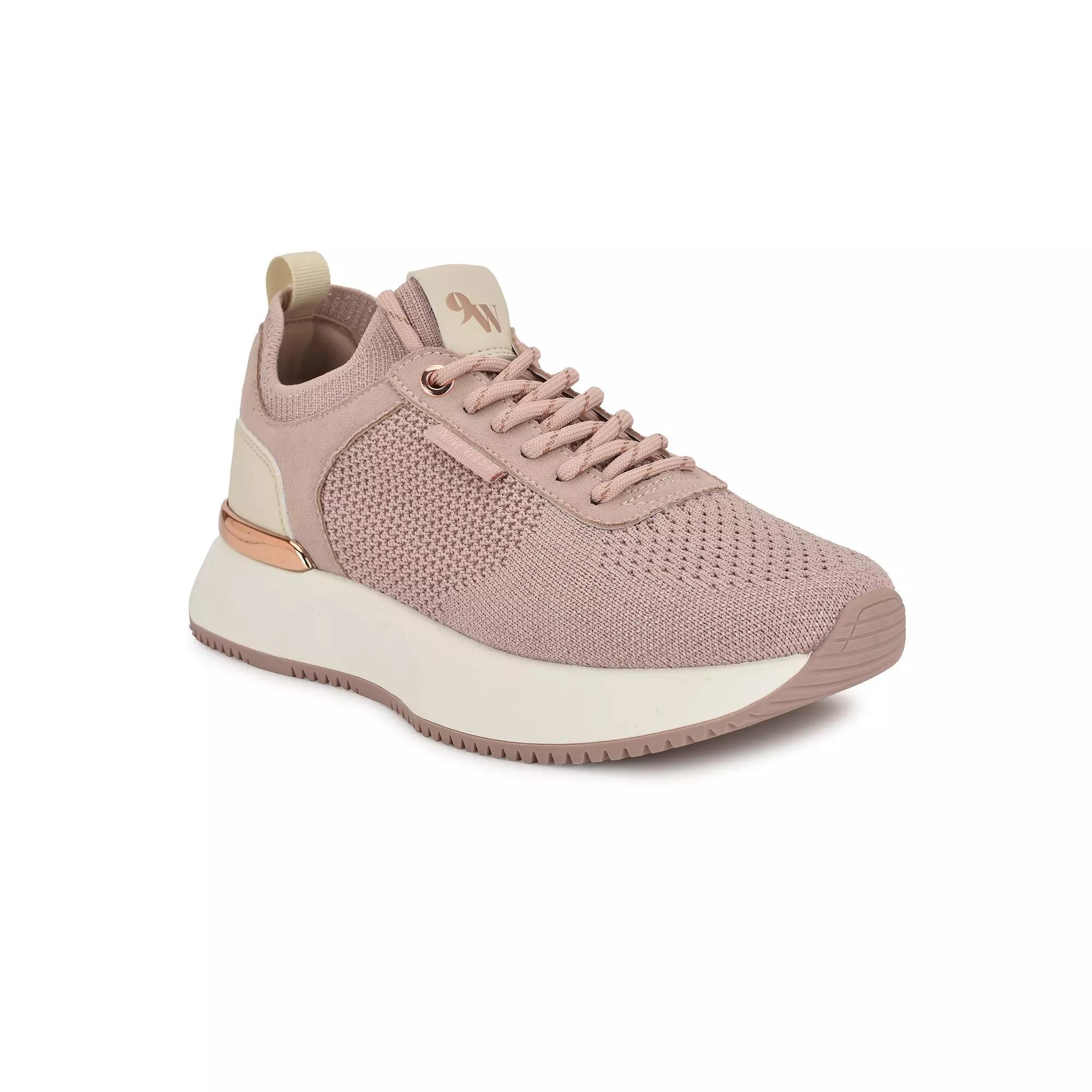 Nine West Freska Casual Lace-Up Round Toe Sneakers, Women's,  Product Image