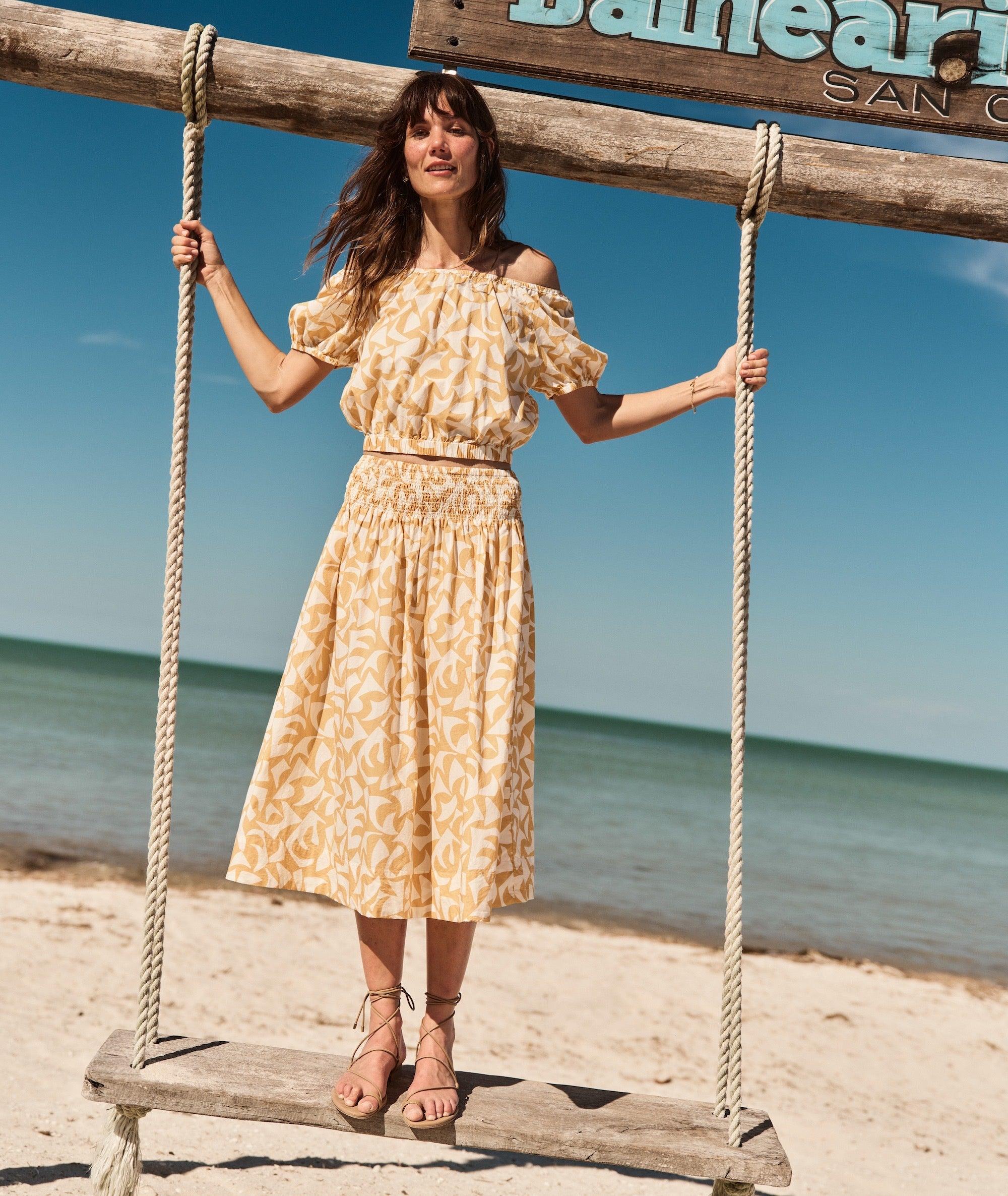 Bea Poplin Midi Skirt Product Image