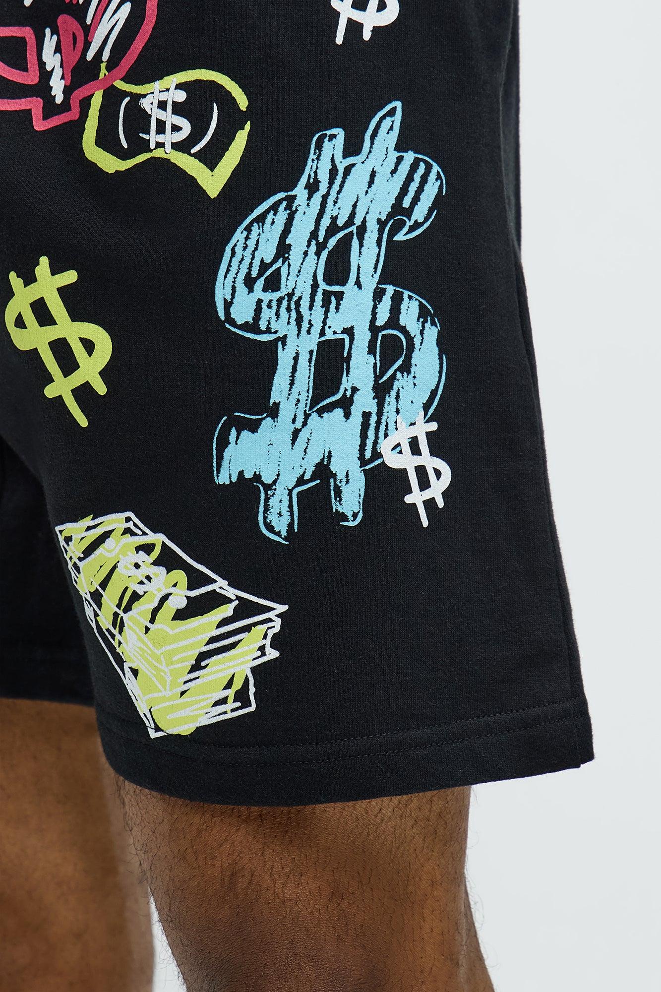 Richie Rich $ign Sweatshorts - Black Male Product Image