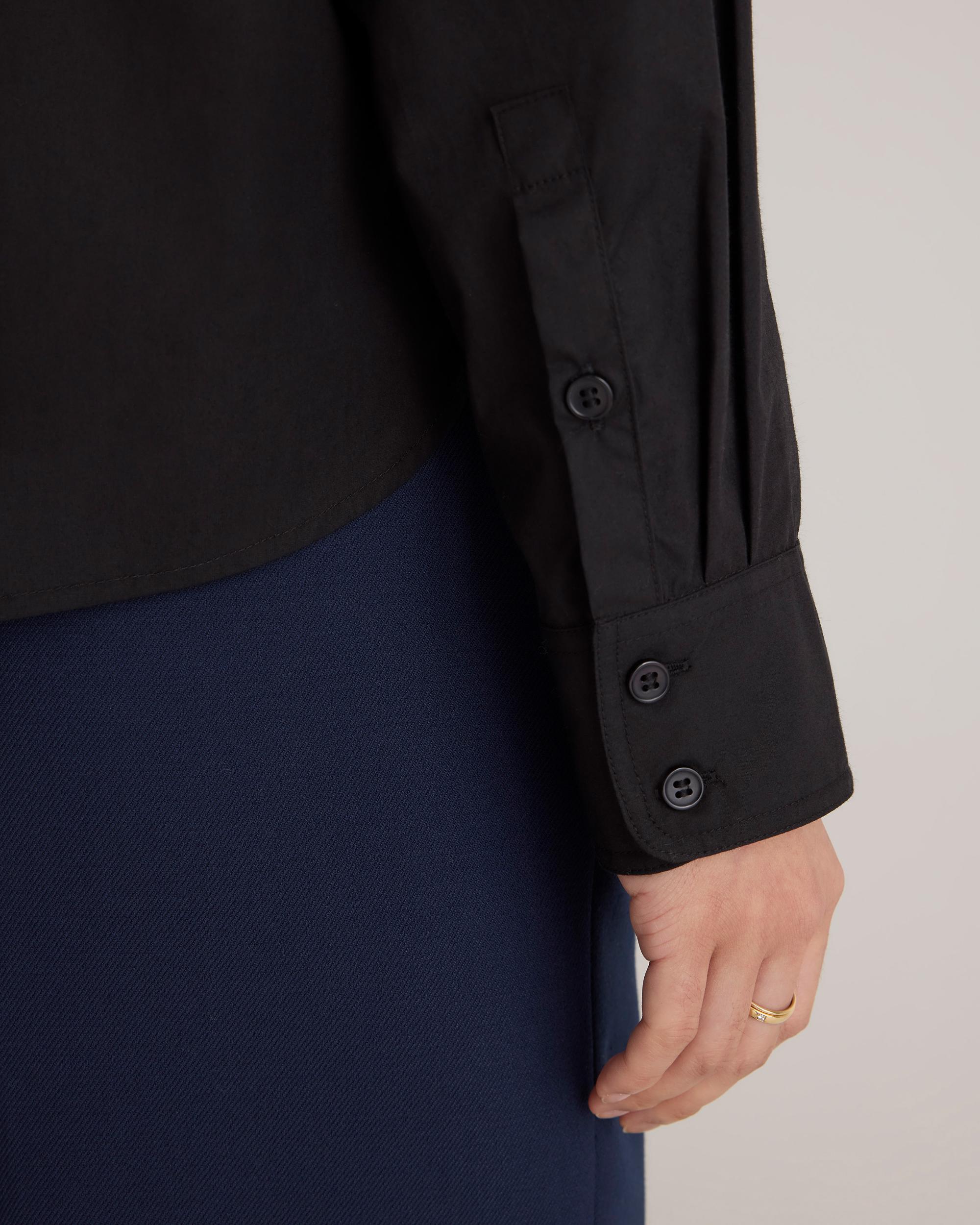 Quince | Women's Poplin Cropped Long Sleeve Shirt Size XL, Organic Cotton Product Image