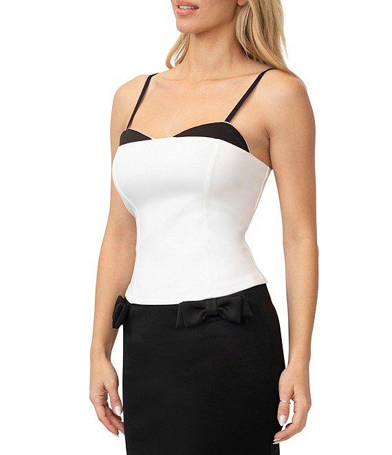 Stevie by Steve Madden Scuba Satin Contrast Cami Bustier Top Product Image