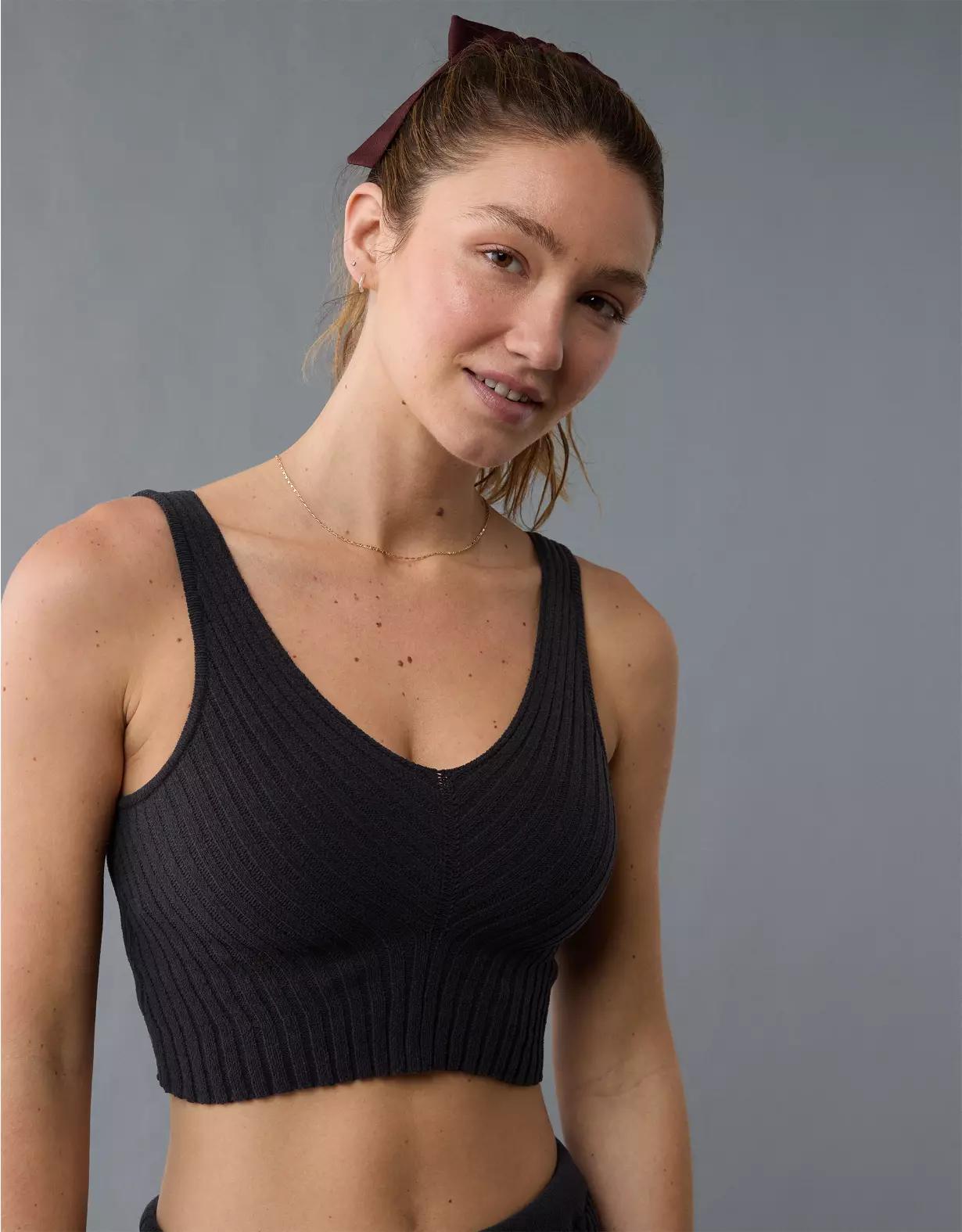 AE V-Neck Chenille Sweater Tank Top Product Image