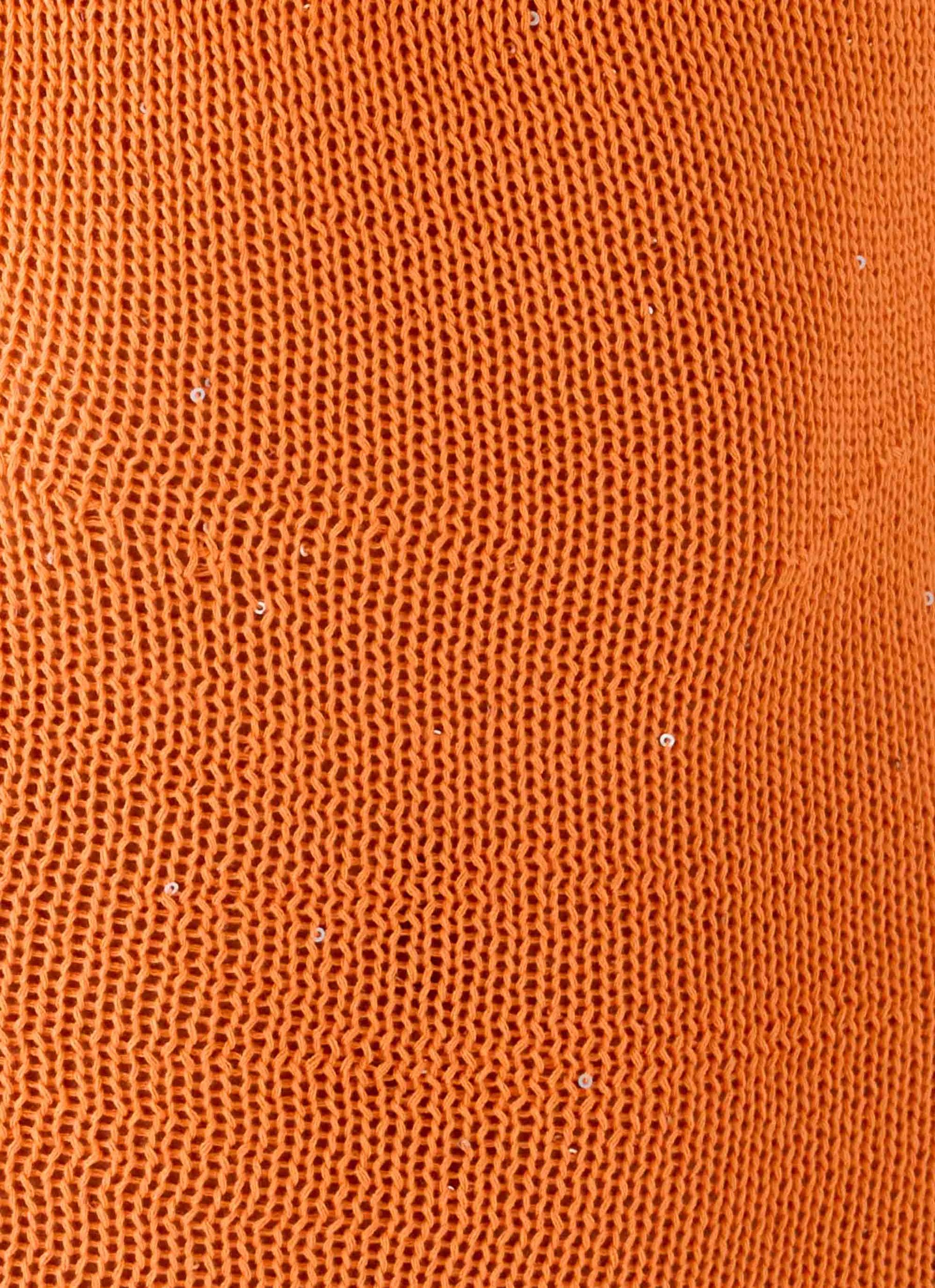 Delfina Cowl Knit Maxi Dress - Orange Product Image