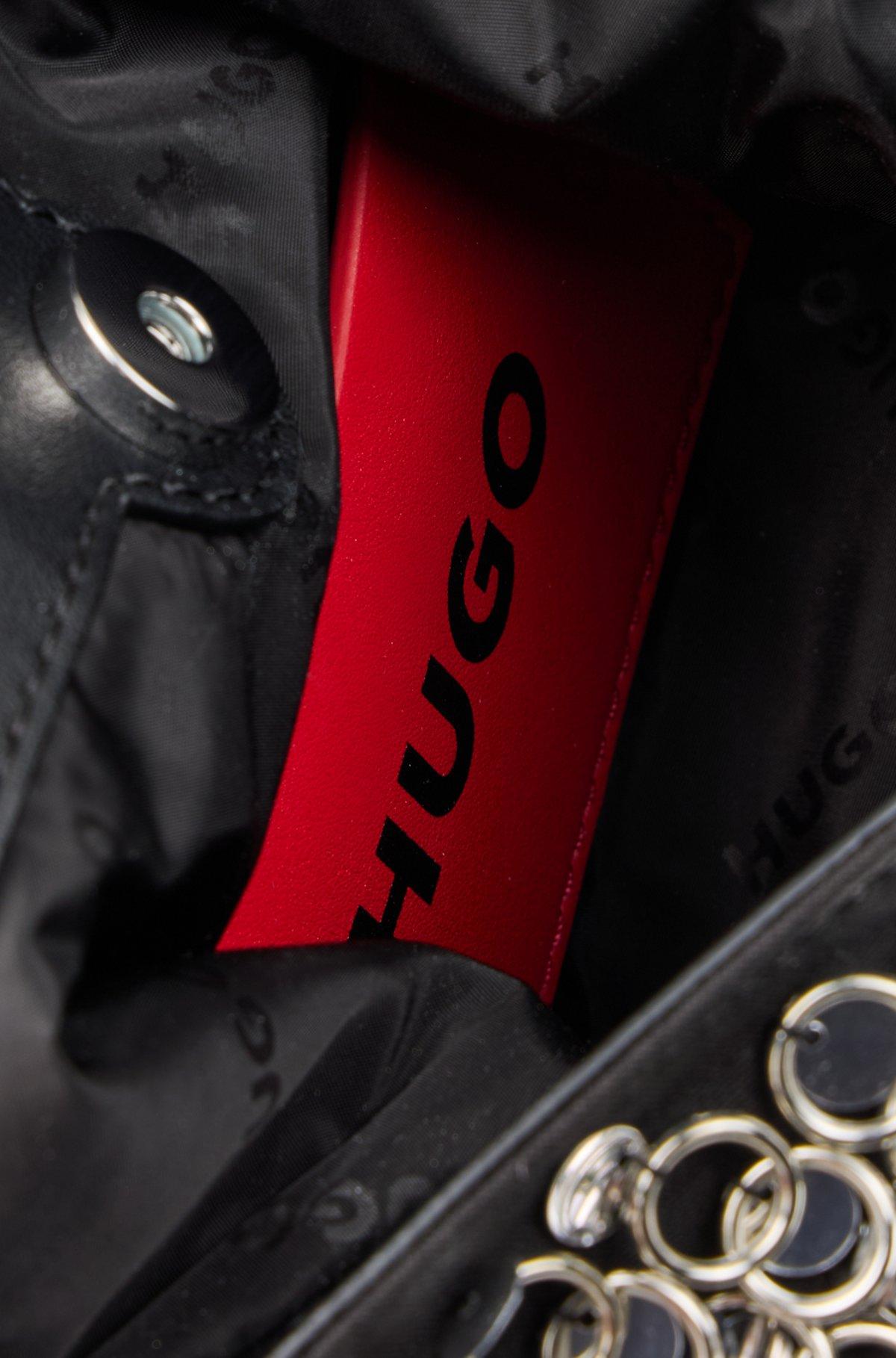 HUGO - Chain-strap shoulder bag with rings and sequins - Silver Product Image